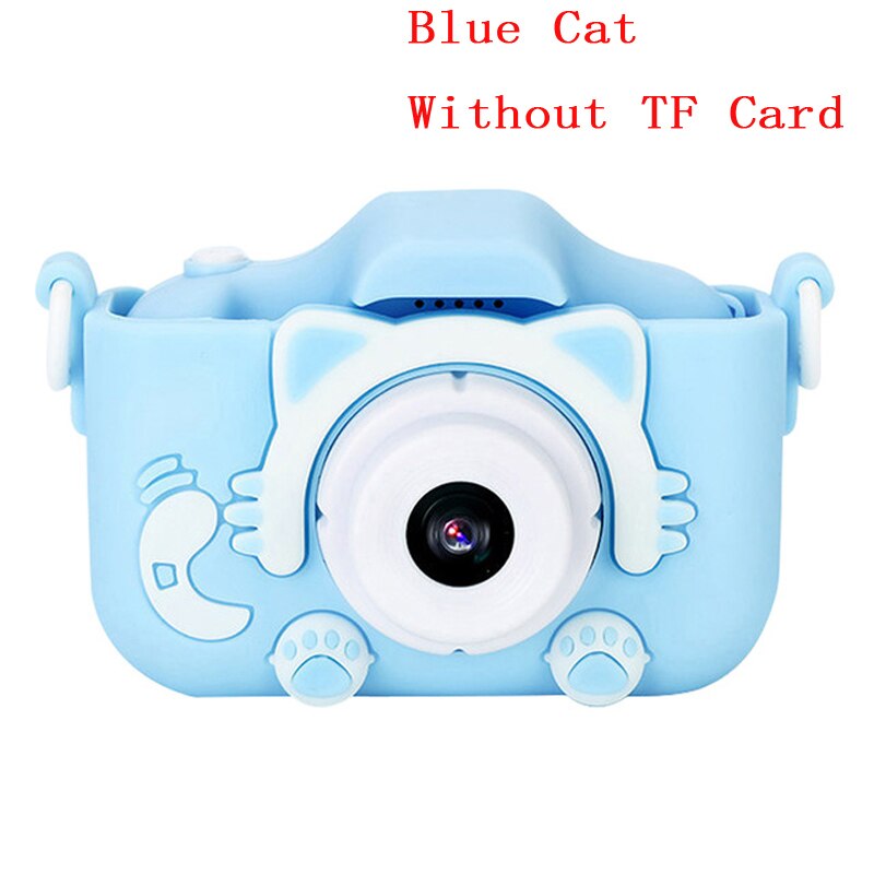 Mini Camera Kids Digital Camera Cartoon Toy HD Camera for Kids Educational Children's Camera Toys for Boy Girl Best: Blue Cat No Card