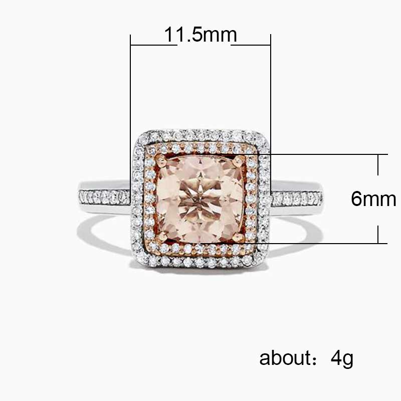 Huitan Klassieke Accessoires Vrouwen Ring Band Mid Century Stijl Decoratie Engagement Ring Met Champagne Kleur Kubieke Zirkoon Steen