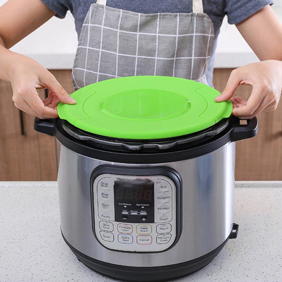 Pressure Cooker Inner Tank Cover Heat Resistant Food Grade Silicone Cover Lids for Pressure Cooker 9 inch Pot
