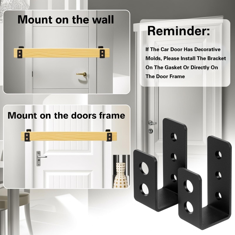 2 Stuks Schuur Beveiliging Bar Deur Beugels Deur Barricades Klemmen U Beugel Bar Deursloten Ondersteunt Voor Thuis Schuur schuur Garage Poort