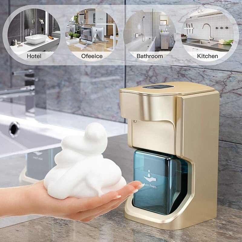 Automatische Zeepdispenser Touchless, Hand Gratis Zeepdispenser Schuimende Zeepdispenser Usb Opladen 500Ml