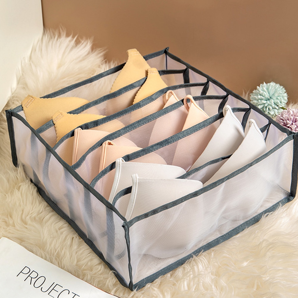 3pcs/set Compartments Clothes Storage Box Closet Drawer Dividers Organizer Storage Case for Socks Bra Underwear 6/7/11 Grids