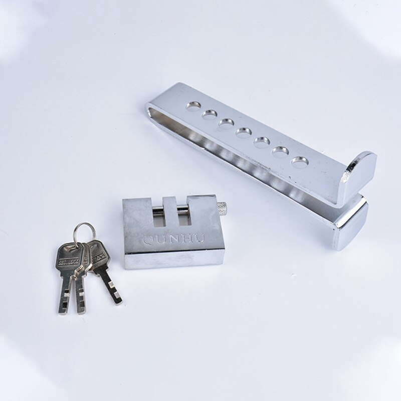 Car Clutch Lock Universal Auto 8 Holes Brake Pedal Lock Throttle Accelerator Security Steel Stainless Anti-Theft Tool Pedal Lock