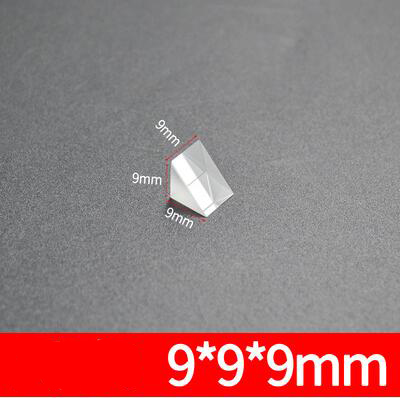 Prisma isósceles triangular de ángulo recto de vidrio óptico K9, 9mm, 10mm, 15mm, 20mm, 30mm, 90 grados, 180 grados, prismas giratorios, refracción de rayos: Beige