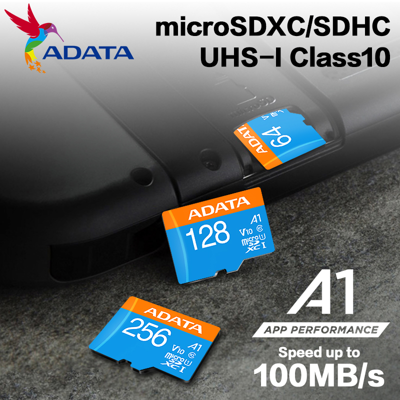 Karta pamięci ADATA A1 V10 32GB 64GB 128GB 256GB mikro SD robić 100Mb/s microSD Lampa błyskowa TF robić telefonu tabletu