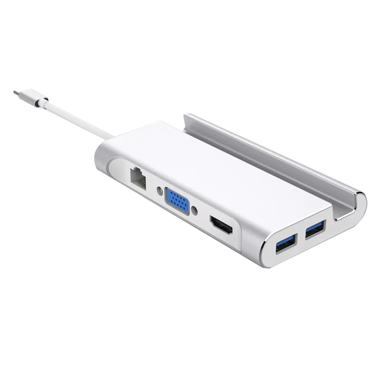 USB C Del computer Portatile attracco stazione USB 3.0 HDMI VGA RJ45 PD centro USB per il computer Portatile Mac-libro pro per HP dell di Superficie per Lenovo Samsung doc