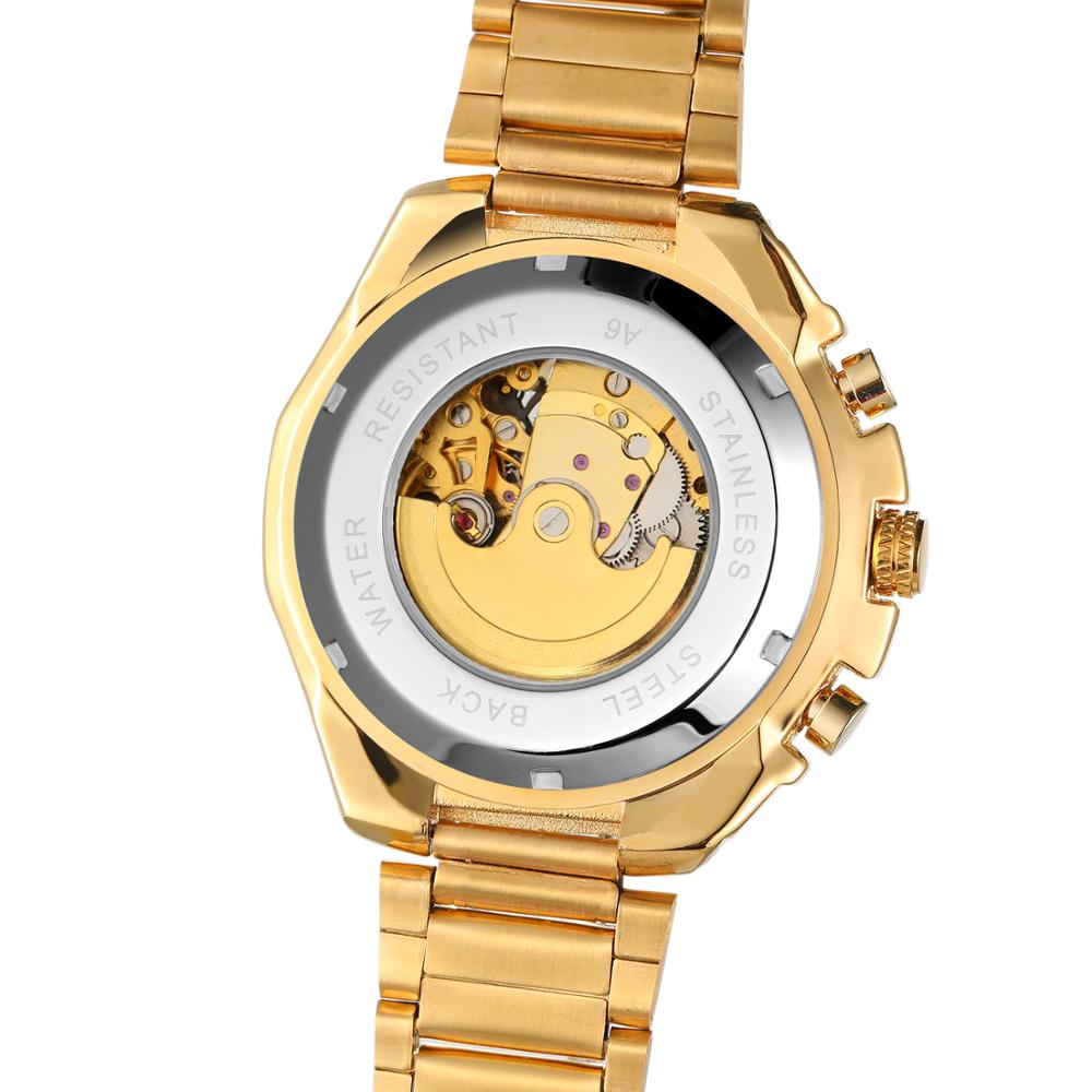 Winnaar Skeleton Dial Automatische Mechanische Horloge Waterdicht Mannelijke Lichtgevende Hand Polshorloge Topmerk Luxe Mannen Horloges