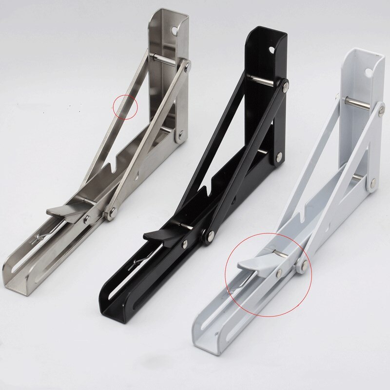 Edelstahl dreieck schindel klapp billy halterung drei falten frühling halterung rechts winkel laminierte platte beweglichen Regal