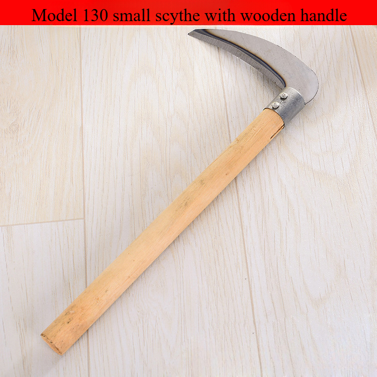 Agriculture long handle sickle cutting wheat lawnmower gardening grass weeding knife farm scythe sickle garden tools
