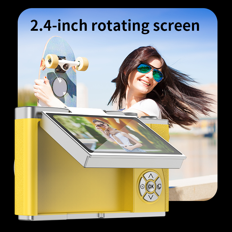 Cámara Digital 4K HD 48MP cámara de fotografía videocámara pantalla de 2,4 "cámaras recargables enfoque automático Vlogging cámaras compactas
