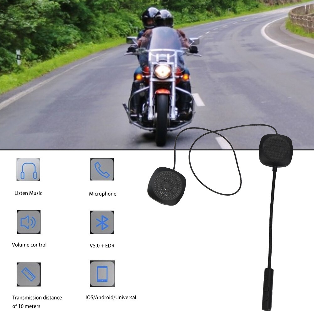 Bluetooth 5.0 draadloze  mp3- luidspreker motorhelm hoofdtelefoon handsfree stereo oortelefoon universele motorhelm headset