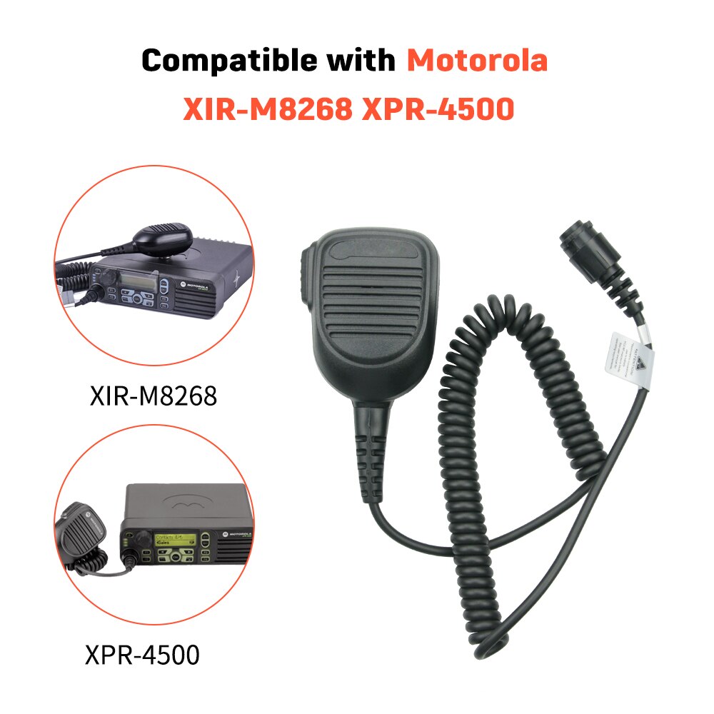 RMN5052A PTT Handheld Speaker MIC for Motorola Radio XIR-M8268 XPR4300 XPR4500 XPR4550 DGM4100 DGM6100