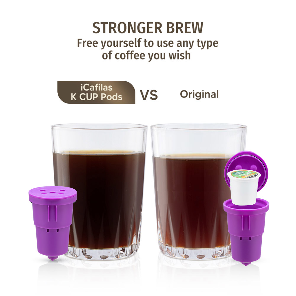 Reusable Coffee Capsule Filter Cup Food Grade Silicone Capsule Refilling K Cup Filter Baskets Pod Coffeeware