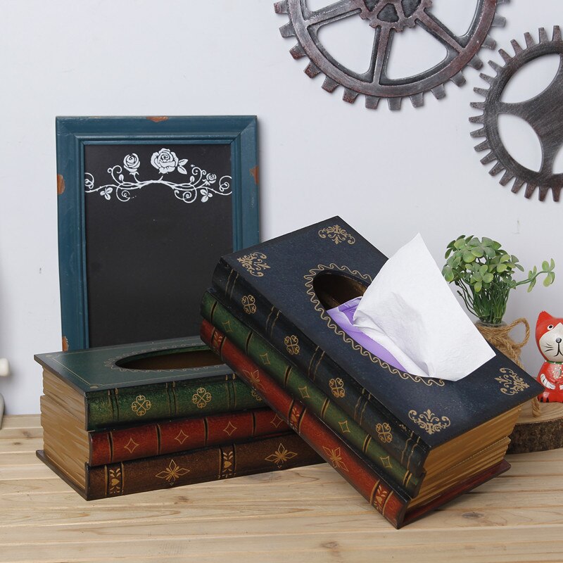 Retro pompbox simulatie houten boek handbeschilderd boekvormig kunstpapier pompbox