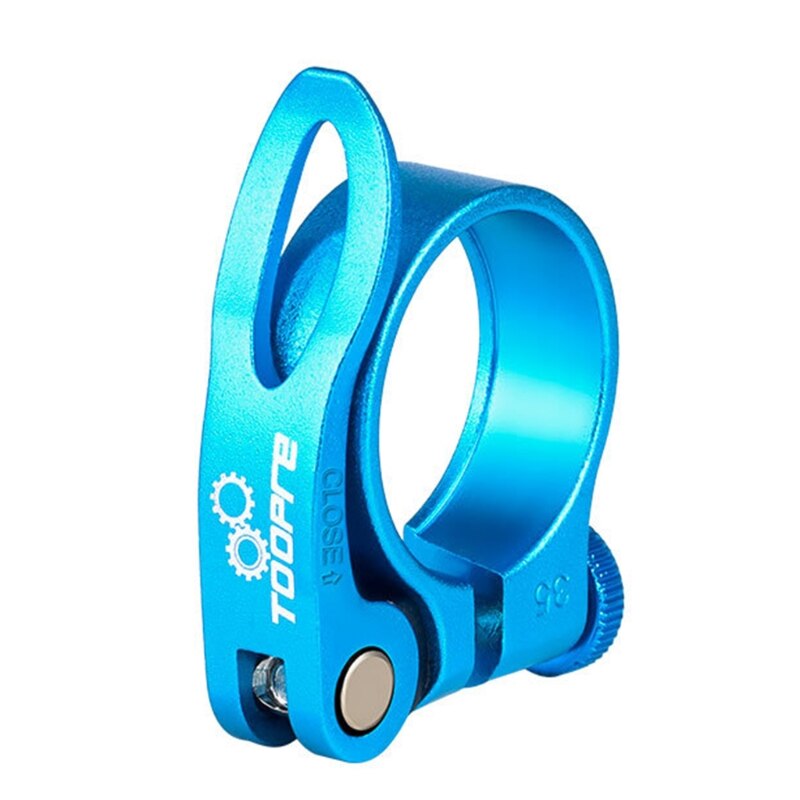 U2JB-abrazadera de sillín de aleación de aluminio para bicicleta de montaña, accesorios de abrazadera de tubo de Asiento de bicicleta de carretera, negro, rojo, azul, dorado y plateado