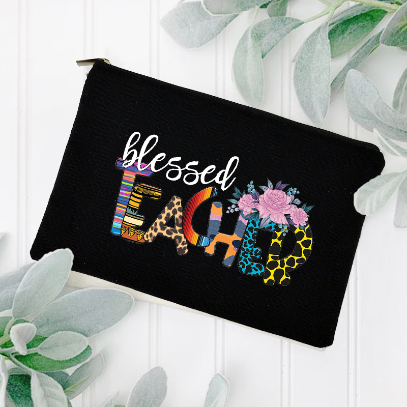 federmäppchen personalisierte Gesegnet Lehrer Tragbare Reise Organisieren Lagerung Beutel Weibliche machen-hoch Kosmetik Tasche Bleistift Tasche Geldbörse Beste Reißverschluss Schönheit fallen: Himmel Blau