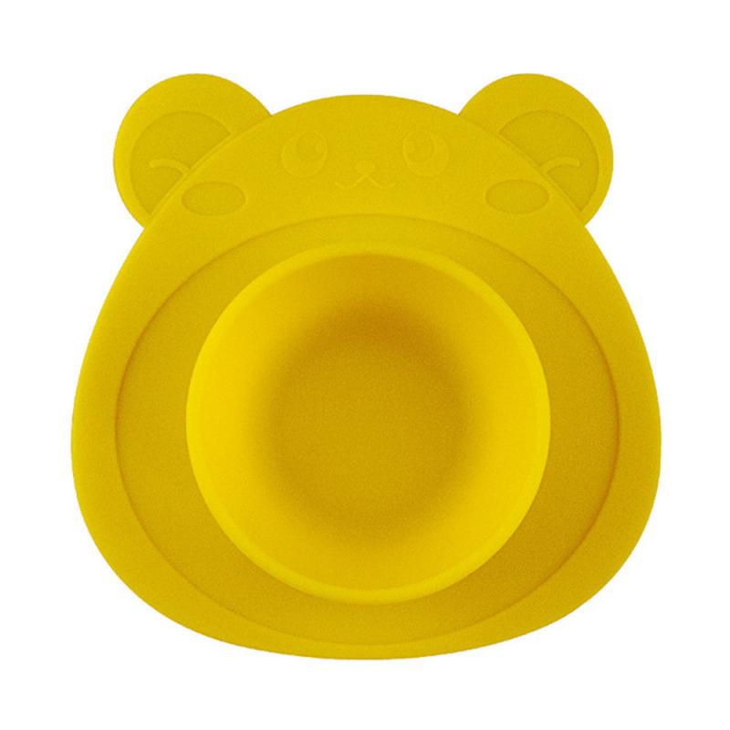 Plato de silicona para bebé, platos tipo tazón alimentación infantil bebé, bandeja de succión para mesa de comida para niños, vajilla alimentación, juego de Bol, cuchara, tenedor