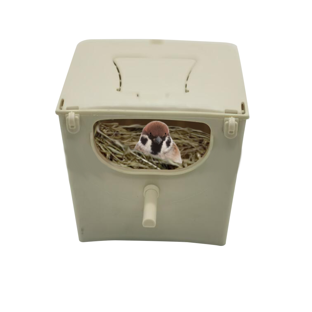 Bird Nest Box Bird Cage Mount Nesting Box Plastic Parakeet House Breeding Mating Box For Budgie Lovebirds Cockatiel Parrot Cage: Default Title