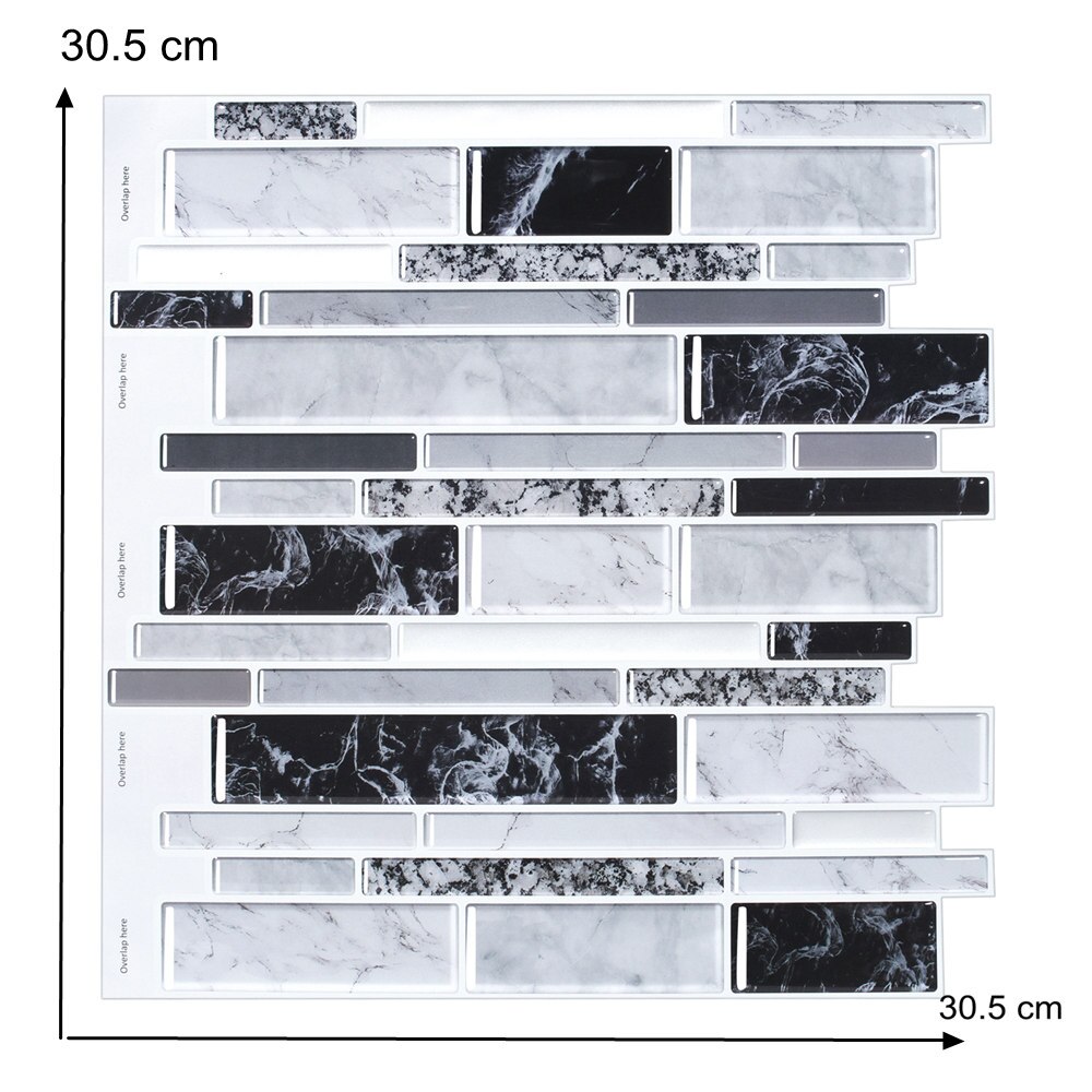 3D Gel Tegel Schil En Stok Backsplash Voor Keuken, Badkamer, zelfklevende Marmeren Tegel Vinyl 3D Gel Als Stok Op: T80176