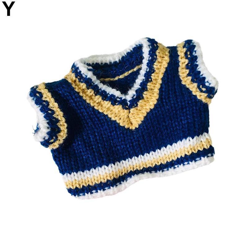 1 sztuk 20cm pluszowe zabawki słodkie ubrania z miękkiej dzianiny sweter zima Vintage dzieci lalki zabawki urodziny prezenty świąteczne akcesoria: Y