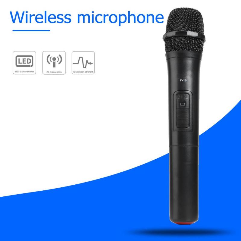 V10 smart trådløs mikrofon håndholdt mikrofon med usb -modtager talehøjttaler karaoke mikrofon konferenceudstyr