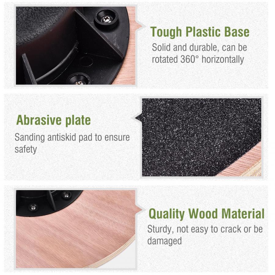 Balance Board Anti-slip Wooden Wobble Balance Board for Fitness Training Rehabilitation Exercise