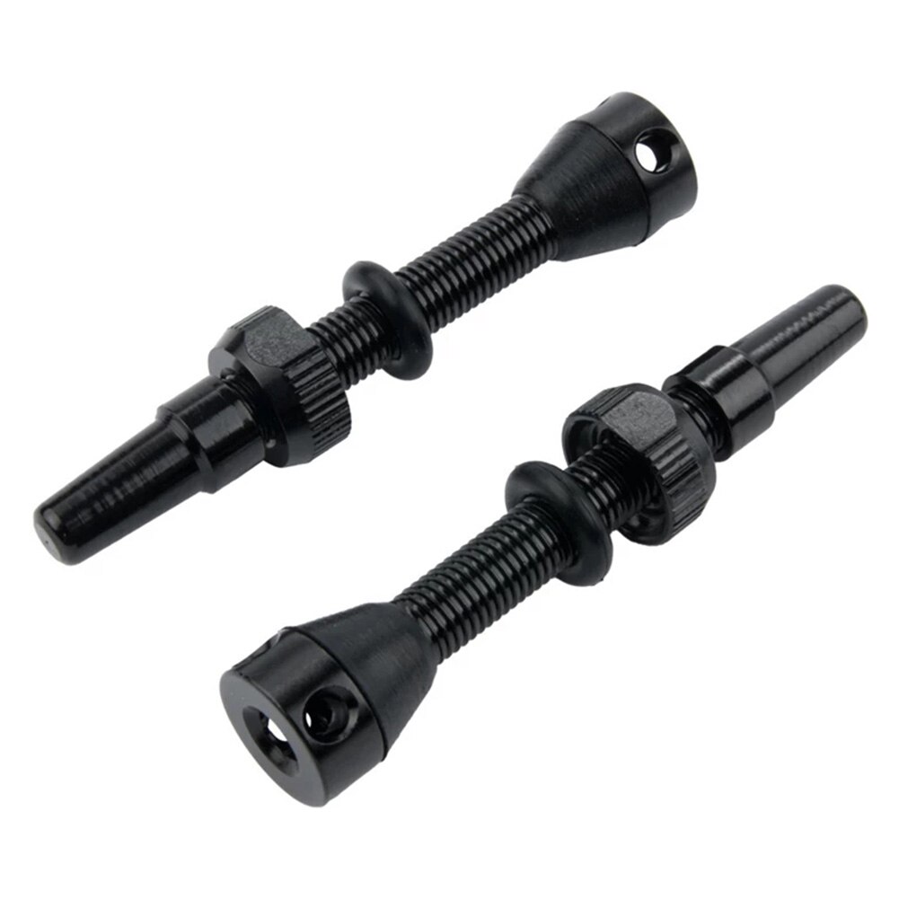 Bicycle Tire Valves 2pcs 40mm CNC Alloy Stem with Cap Tubeless Tire Presta Waterproof Cycling Element for MTB Mountain Road Bike