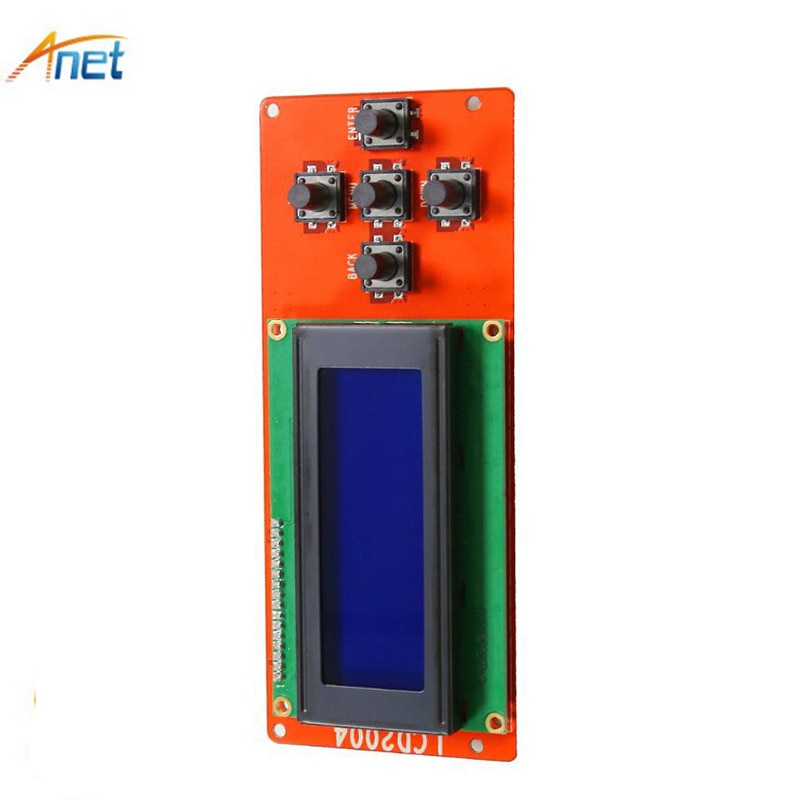 LCD2004 Module Screen Controller Control Panel 3D Printer Kit Smart Parts RAMPS 1.4 For Anet LCD2004 LCD Blue Screen