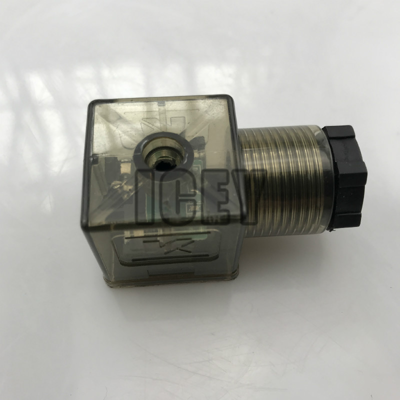 5 stk/parti hydraulisk magnetventilplugg elektromagnet koblingsboks linje-kontaktplugg til ventil magnetspoler kontakt