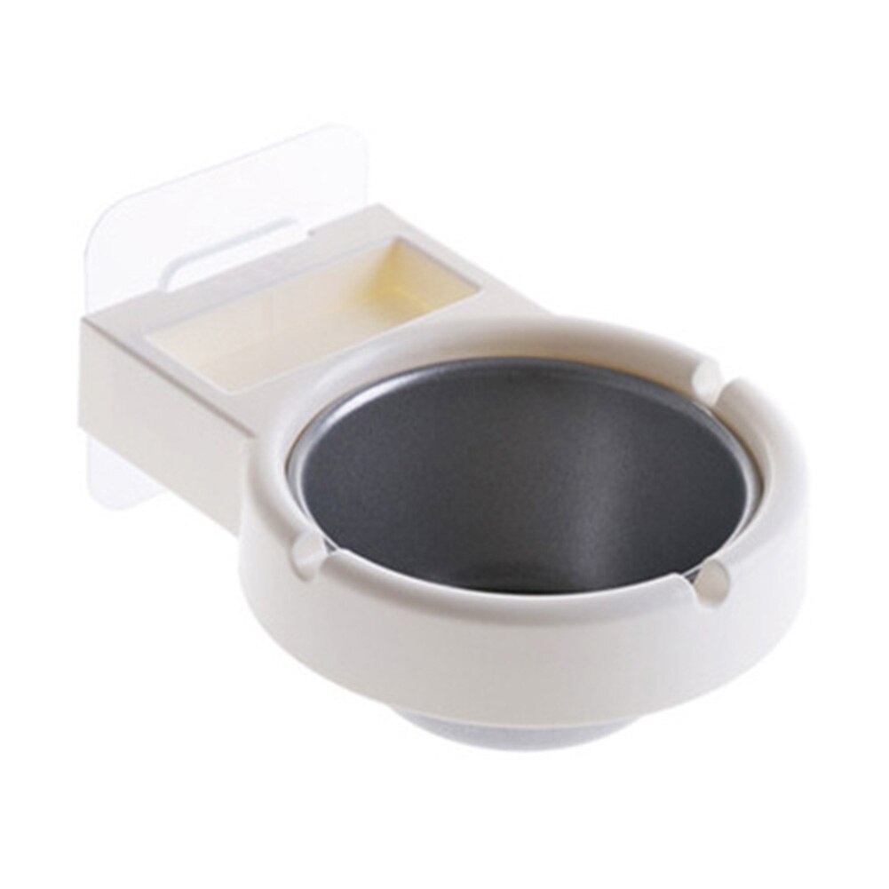 Rvs Aschenbecher Badkamer Woonkamer Verwijderbare Draagbare Asbak Opslag Cup Cilinder Houder Wc Wandmontage: WHITE