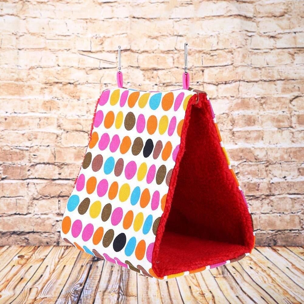 Bird cage plush warm shed cage bed bed bed parrot hole peony parrot small sun hammock bird nest warm thick triangle birdhouse#40