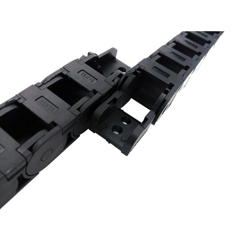 JFLO 15x15x1000mm Semi Closed Inside Opening Plastic Drag Chain Cable Drag Chain Wire Carrier Towline Tanks Chain