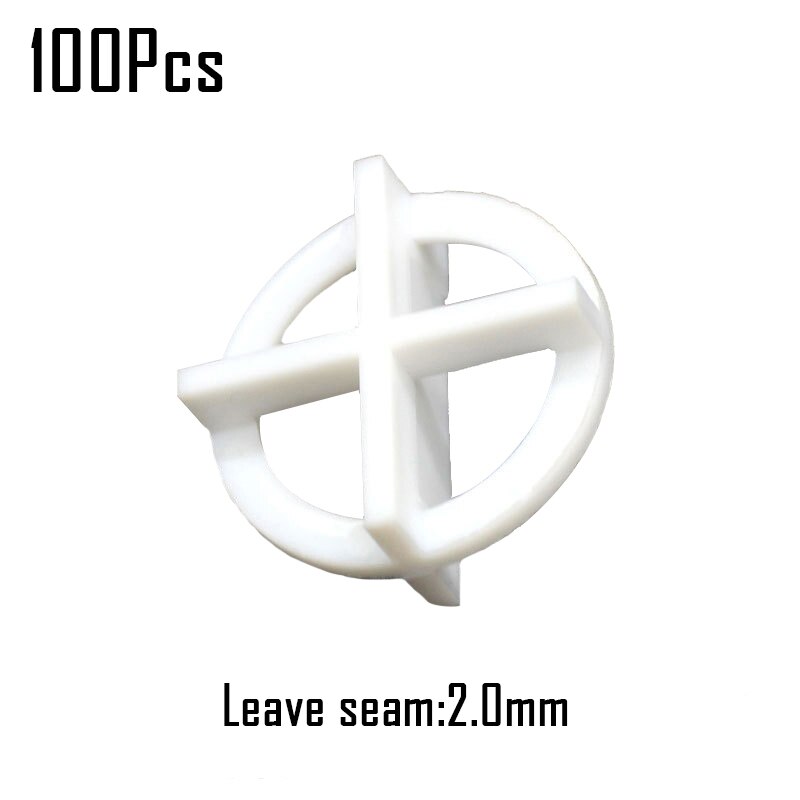 100pcs Reusable Cross Tile Leveling Alignment Wall Floor Locator Recyclable Plastic Tile Leveling System Base Spacer Top: B