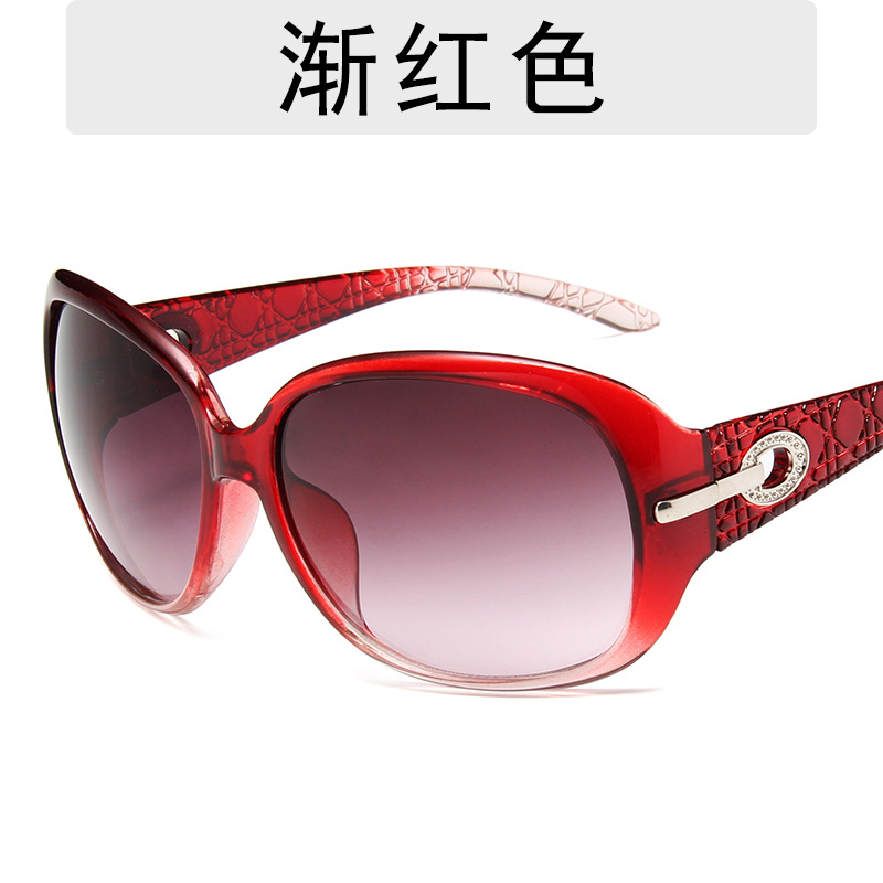 Gafas de sol Vintage con montura grande para mujer, gafas de sol Retro de de , gafas de sol para mujer, gafas de conducción a la: Rojo