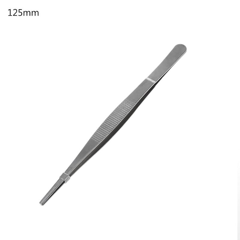 Toothed Tweezers Barbecue Stainless Steel Long Food Tongs Straight Home Tweezer Garden Kitchen BBQ Tool 5 Sizes P31A