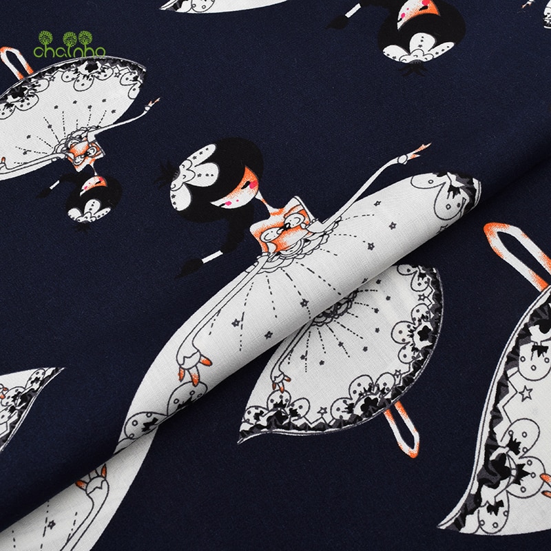 Chainho, zomer Kleding Stof/Dansen Meisjes Serie Gedrukt Patroon/Imitatie Zijde/Rok/Jurk/Shirt Materiaal/halve Meter 50x140cm
