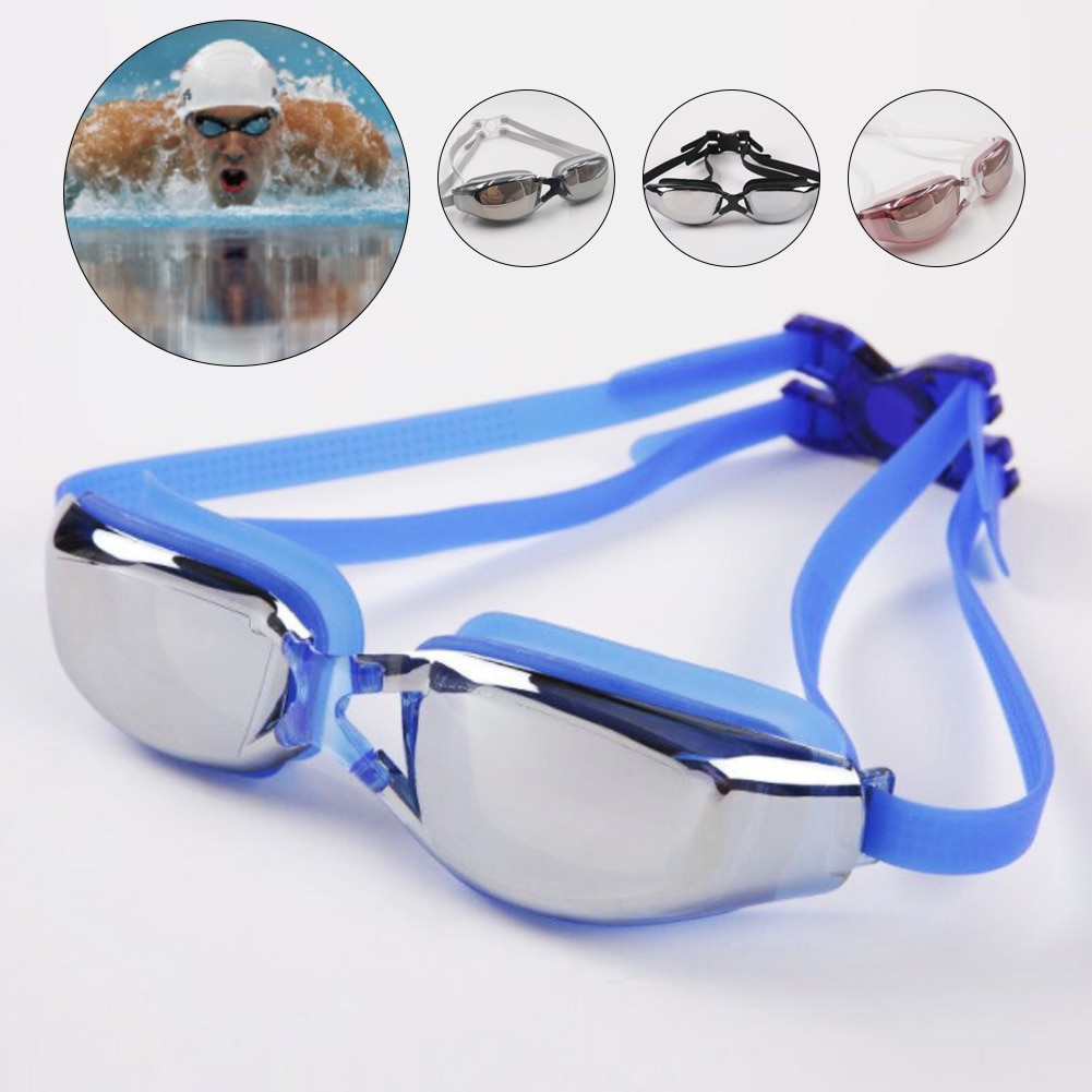 Anti-Fog Zwembril Zwemmen Bril Verstelbare Uv-bescherming Volwassen Waterdichte Zwembril Brillen