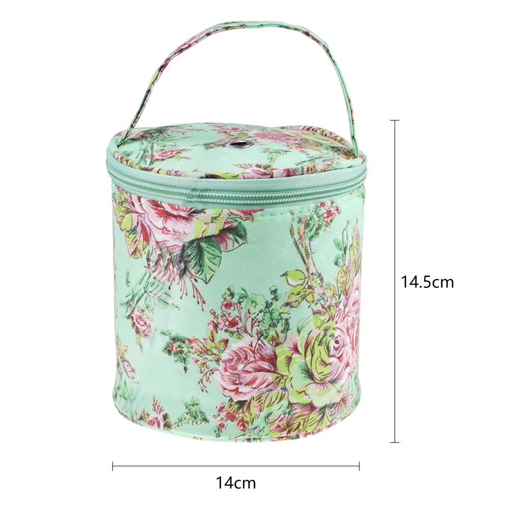 Portable Knitting Bag Wool Yarn Crochet Hooks Storage Bags Sewing Needles Organizer Sewing Knitting Storage Bag Pouch: Deep Blue
