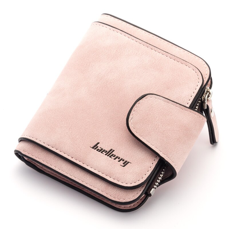 Baellerry Womens Wallets and Purses Nubuck PU Leather Long Wallet Phone Slim Purse Leather Card Holder: QB6254APink