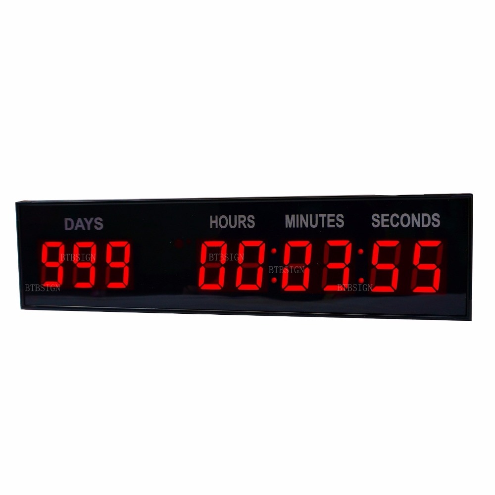 1.8 ''9 Cijfers Rode Grote Countdown Klok Lap Te Gaan Event Timer Voor Entertainment