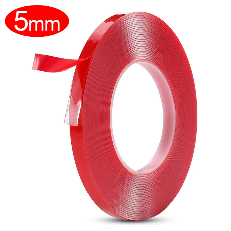 Cinta de doble cara Ultra fuerte de 6/3M, espuma acrílica transparente, cintas adhesivas sin rastro, pegatinas fijas de pared impermeables reutilizables: Translúcido / 12 meses