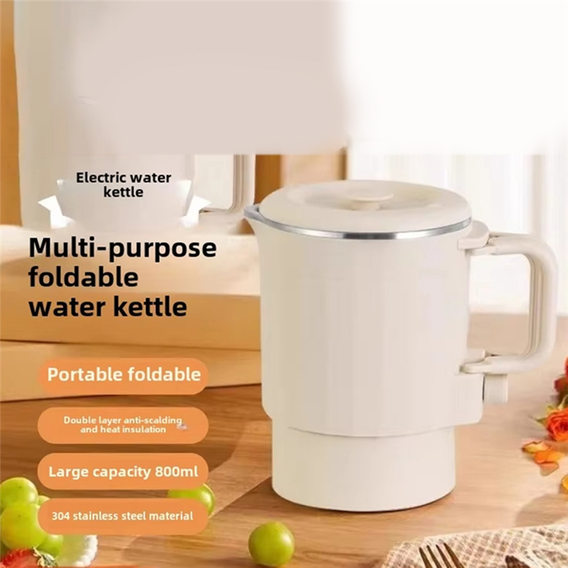 VELIF-Mini-waterkoker Draagbare roestvrijstalen opvouwbare reisketel op te bergen Elektrische waterkoker Huishoudelijke waterkoker