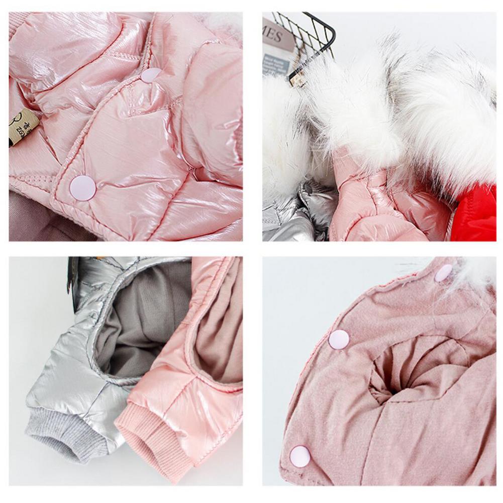 Piumino per cani di piccola taglia abbigliamento invernale per cani piumini Super caldi cappotto con cappuccio regolabile cappotto per cani abbigliamento invernale cappotti per cuccioli