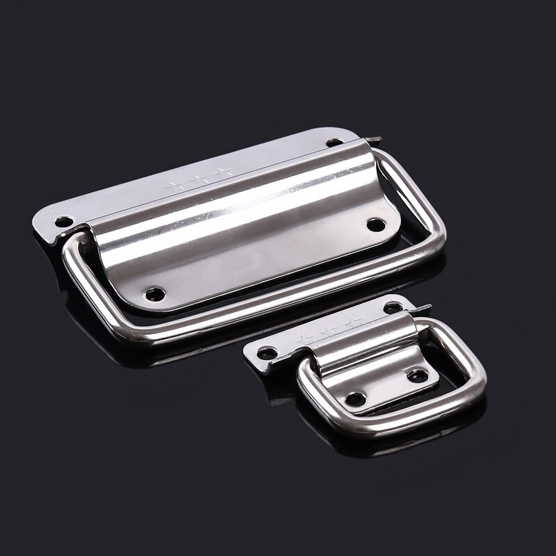 1pc Metal Spring Folding Activity Handle Recessed For Toolbox Suitcases Equipment Cabinet Pull Drawer Knobs Hardware Accessories
