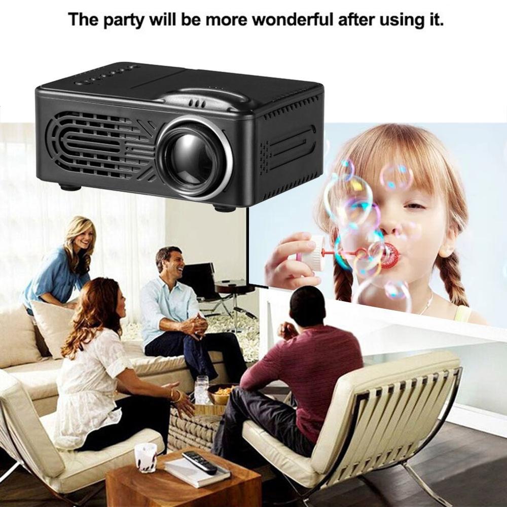 Mini Micro Portable Home Entertainment Projector Supports 1080P Hd Mobile Phone Connection Projector Black Mini Projector