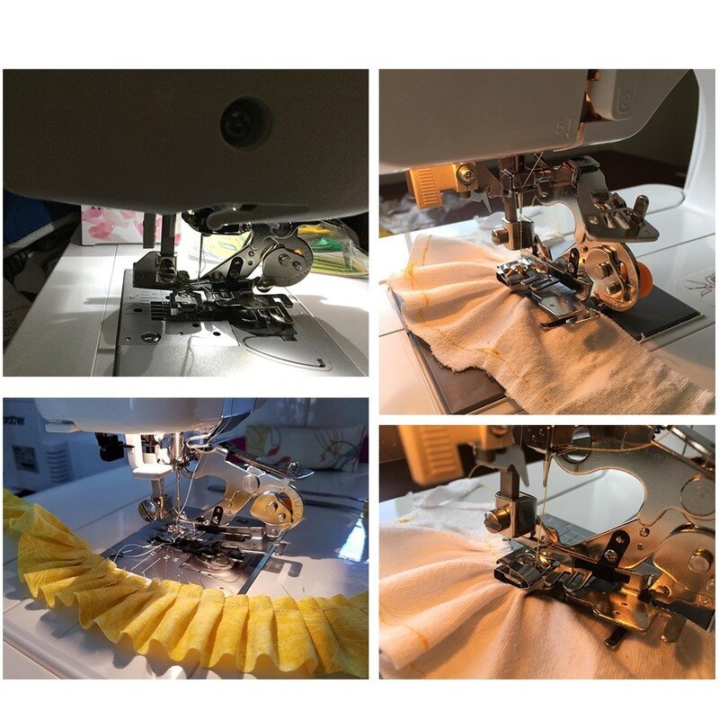 Ruffler Sewing Machine Presser Foot for All Low Shank Singer Brother Home Janome Feet for Gathering Pleats and Ruffles