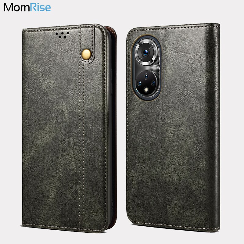 Vintage Leather Flip Cover Voor Huawei Honor 50 50 Pro Wallet Case Card Stand Magneet Boek Cover Luxe Casual Telefoon fundas