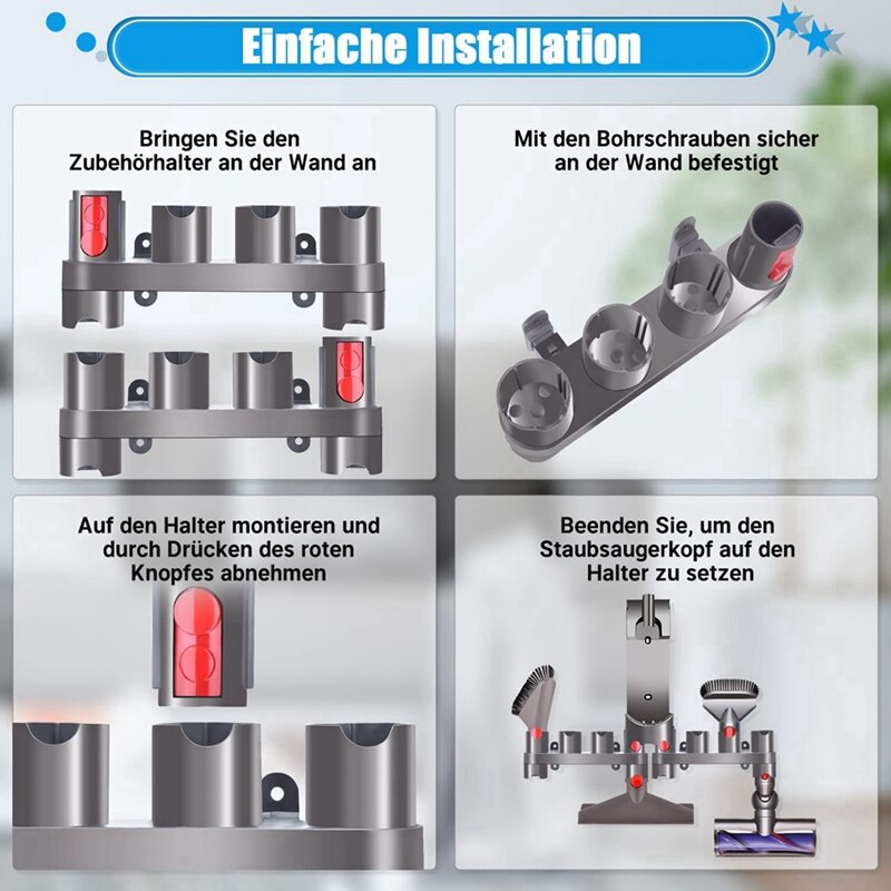 Soporte de pared para aspiradora Dyson V15, V11, V10, V8, V7, accesorios