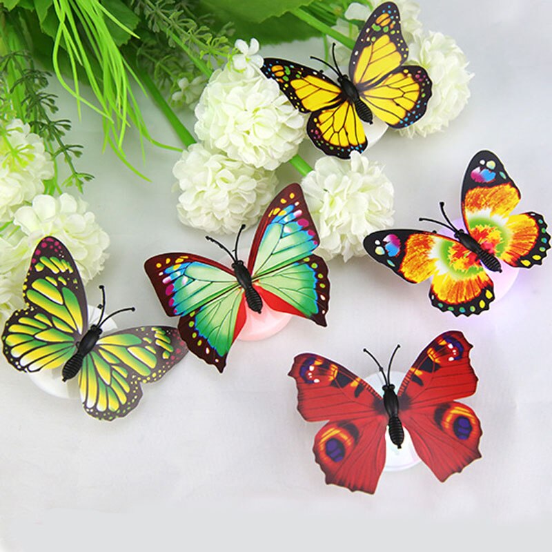 glühen in das dunkel spielzeug Bunte Nachtlicht Schlafzimmer Lampe für freundlicher Dekorative Schmetterling Licht Bunte Baby Nacht Lampe Spielzeug