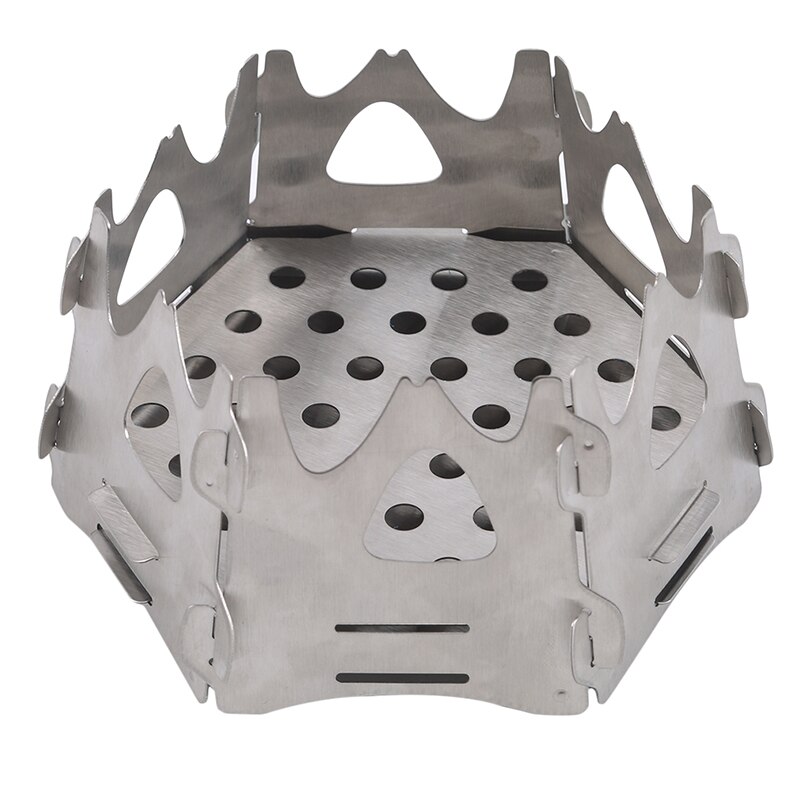 Estufas de leña de Camping ligeras plegables portátiles para exteriores, hornillo hexagonal de madera para acampar, para supervivencia al aire libre, Picnic